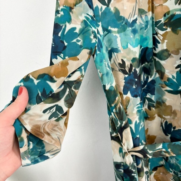 Tyler Boe Petra 100% Silk Floral 3/4 Sleeve Dress Sz 6 - Picture 15 of 16